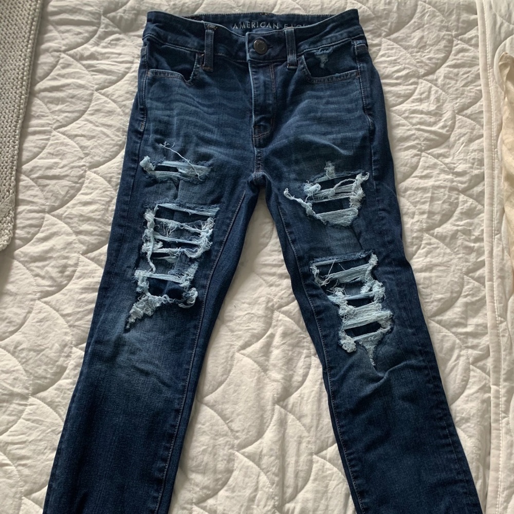 American Eagle High waisted ripped skinny jeans